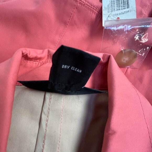 Statements by Danielle Women’s Coral Trench Coat P Button Front Lightweight New - Picture 4 of 8